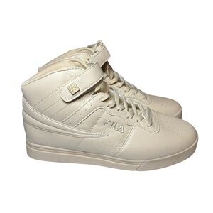 New Fila Off-White High-Top Sneakers